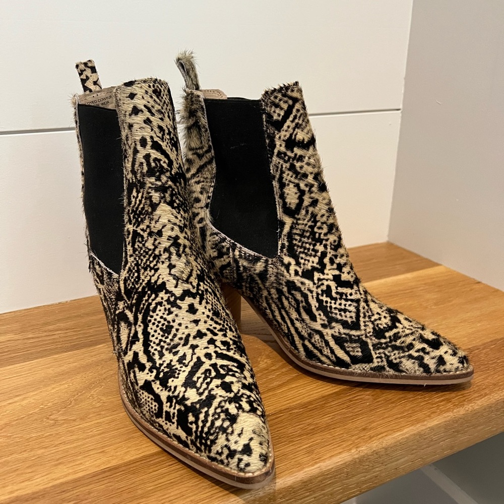Diba True animal print ankle boots